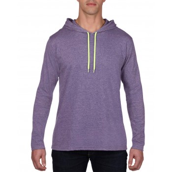 Anvil long sleeve top hooded t shirt